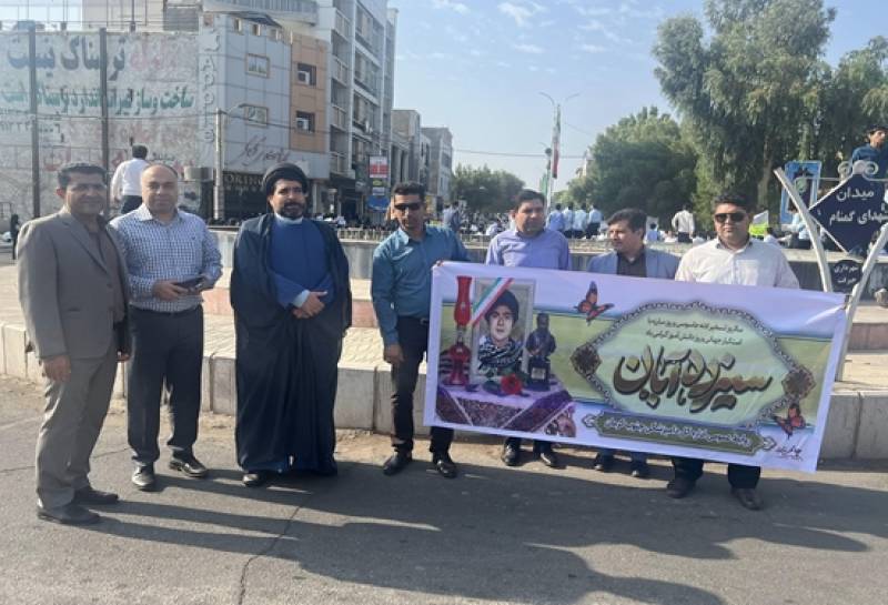 حضور پرشور کارکنان اداره کل دامپزشکی جنوب کرمان در راهپیمایی روز ١٣ آبان